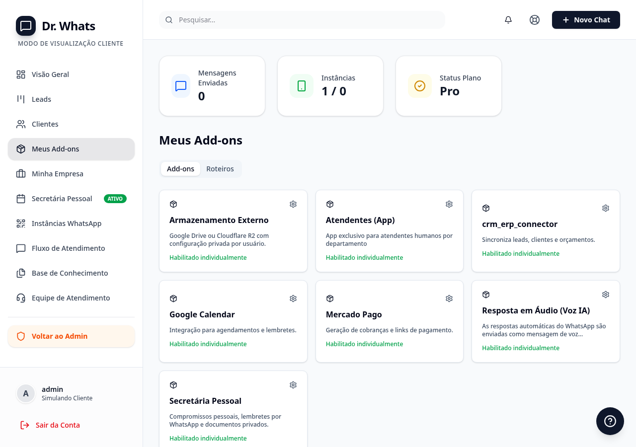 Add-ons com manual passo a passo